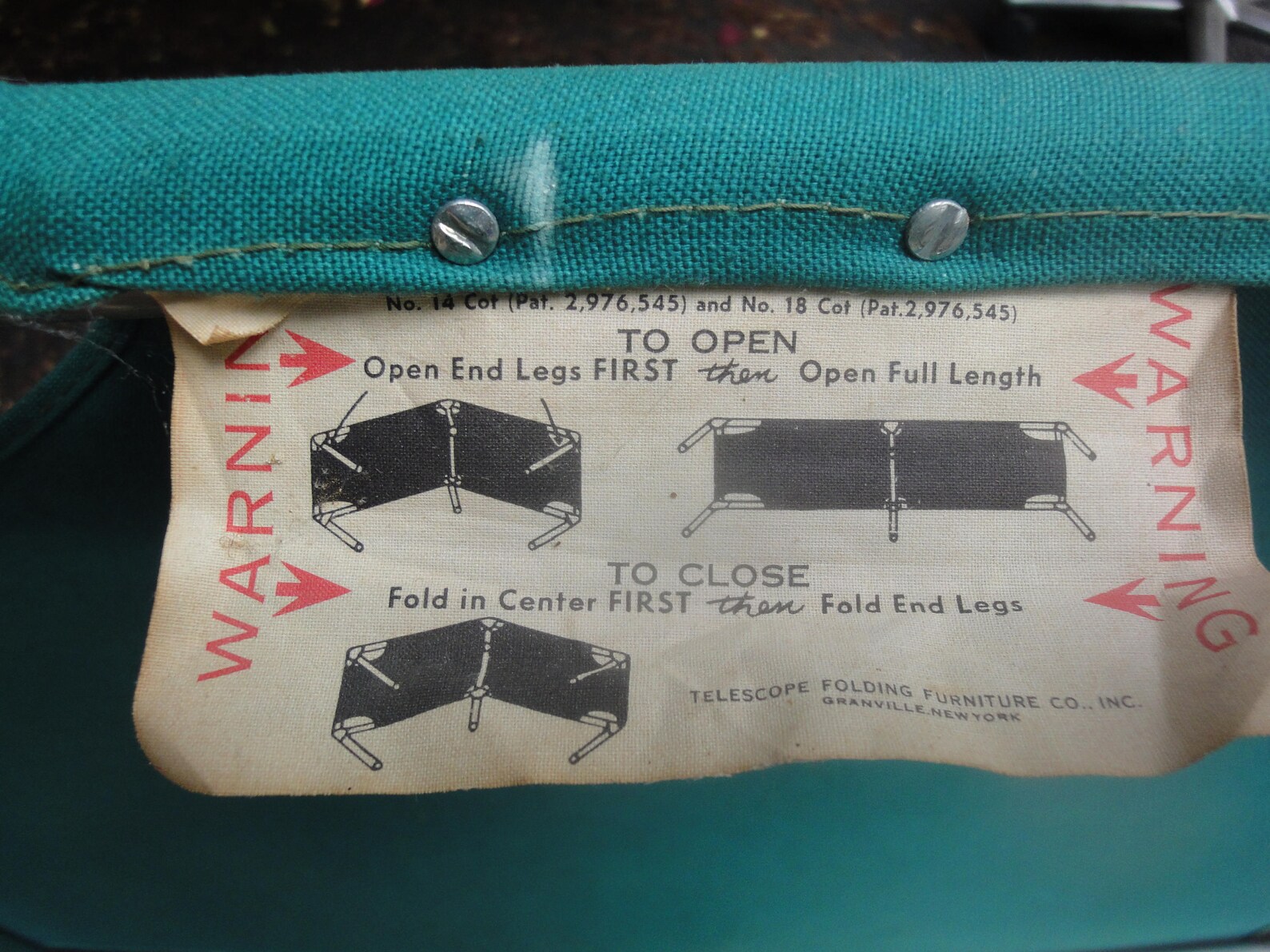 Vintage Telescope Folding Furniture Co Inc/ Folding Aluminum Etsy