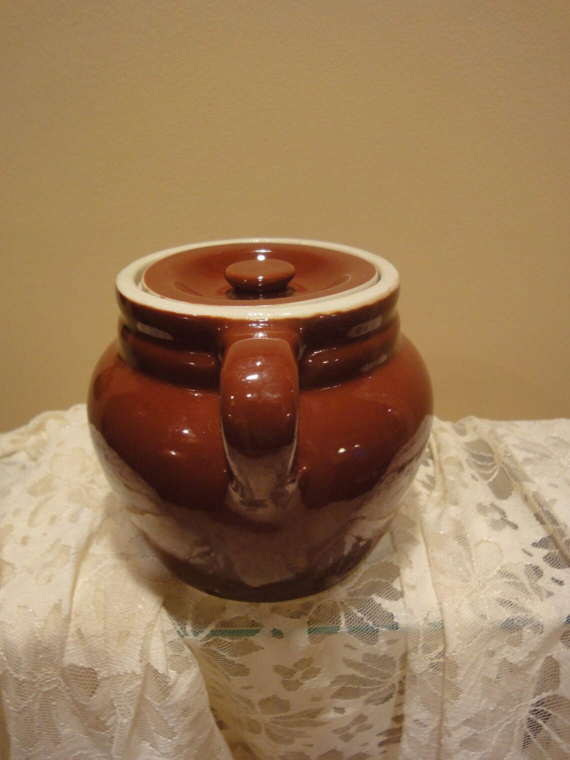 Vintage Old Hall Bean Pot/vintage Crocks/vintage Bean Pots/covered Pots