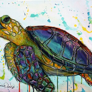 Sea turtle wall art, ocean art, coastal art, nursery art, children’s room