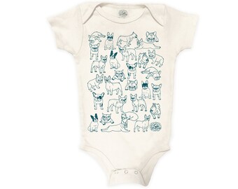 Crali Colorful French Bulldog Dog Sleeveless Onesies Outfits Crali Colorful French Bulldog Dog Sleeveless Onesies Outfits