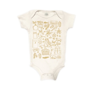 Romper baby Boy new baby Baby Gift baby girl Owl Organic Cotton Bodysuit: Onseie nature baby shower Forest Woods unisex
