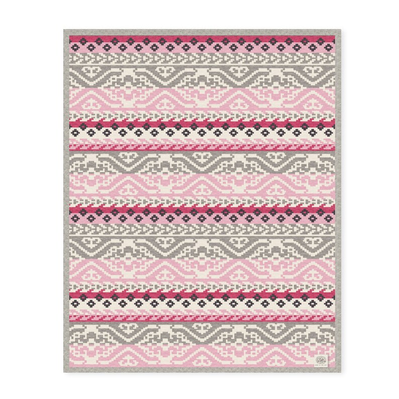 cozy baby shower crib eco geometric Fair Isle Recycled Cotton Baby Layette Blanket: baby gift girl stroller