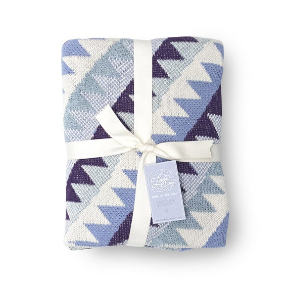 recycled cotton blanket stroller blanket Navajo Inspired Cotton Baby Layette Blanket: global nursery decor kilim inspired blanket