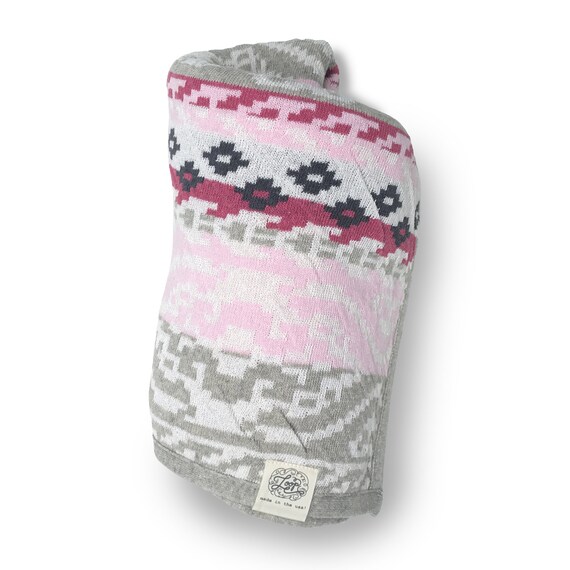 cozy baby shower crib eco geometric Fair Isle Recycled Cotton Baby Layette Blanket: baby gift girl stroller