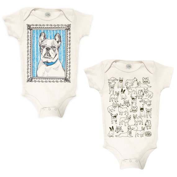 french bulldog baby onesie