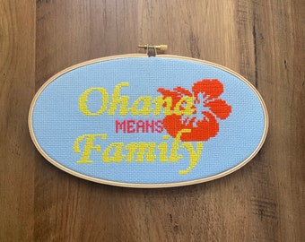 Ohana Means Family - Cross Stitch Pattern