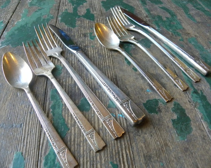 1940s Vintage Nobility Plate Silverware Caprice Pattern Etsy