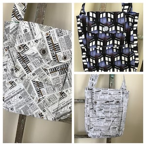 Sac messager à bandoulière, cartable, sac de travail, sac à dos, fabriqué avec du tissu Harry Potter sous licence