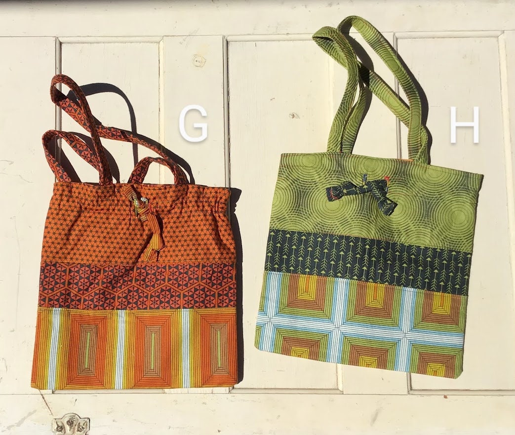 Reusable Book Club Bag, Gift Bag, Journal Tote, Top Handle