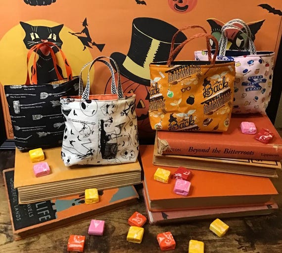 Harry Potter Mini Treat Bags Jack Skellington Halloween Party Favors Reusable Gift Bags Kids Trick or Treat Hogwarts Jack Sally Etsy