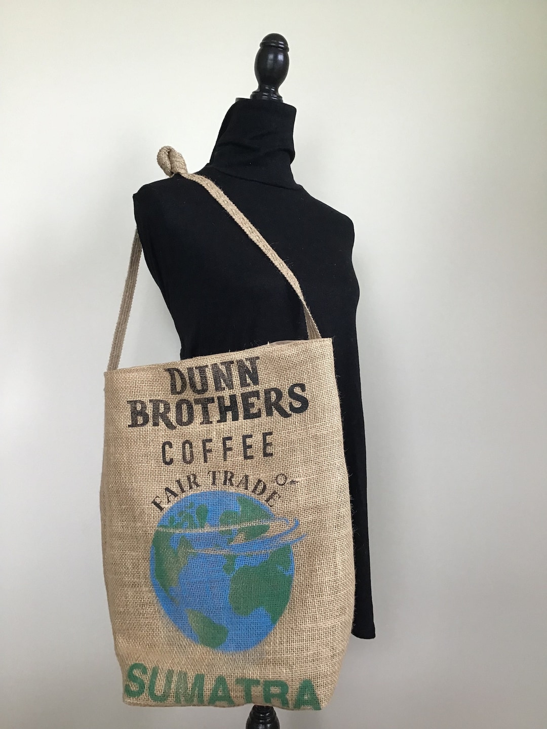 Upcycled Vintage Coffee Bags Dunn Brothers Coffee Market Etsy
