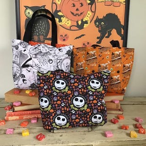 Kids Trick or Treat Bag,  Reusable Halloween Treat Bag, Candy Tote, made with licensed Harry Potter fabric