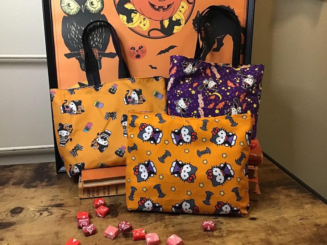Trick or Treat, Halloween Treat Tote, Kids Candy Tote, Halloween