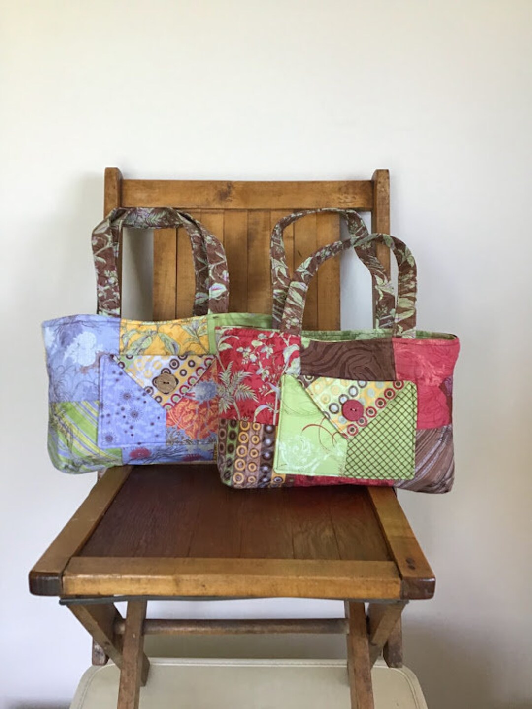 Patchwork Style Handbag: Everyday Cotton Purse - Etsy