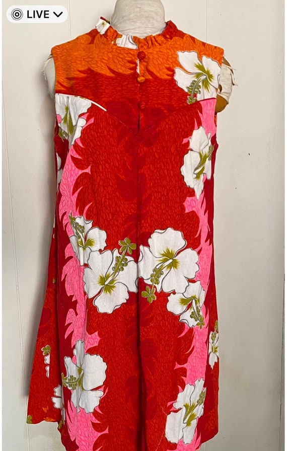 Gorgeous 1960s authentic Hawaiian shift dress 40 i