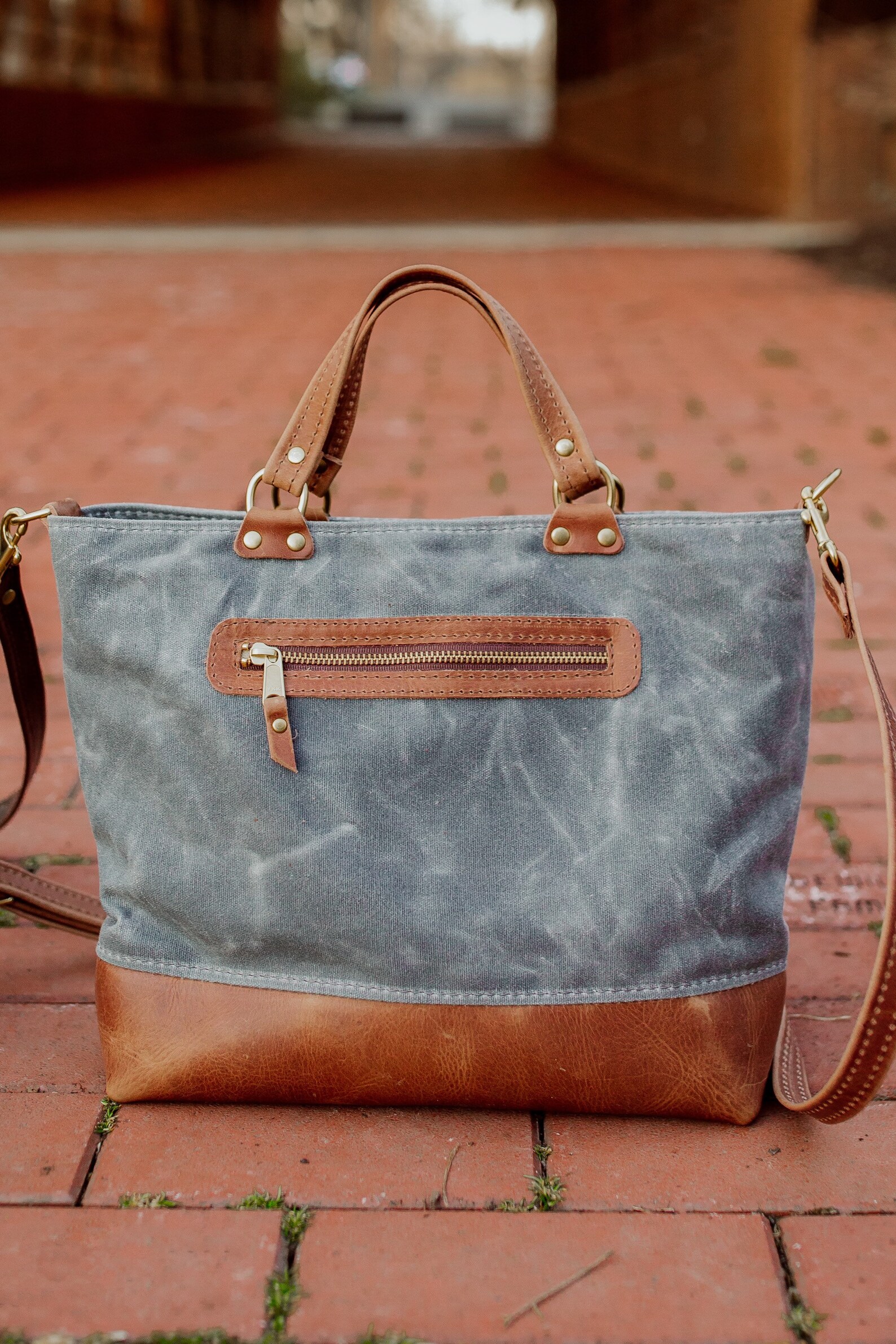 The Brynn Bag, Waxed Canvas Bag, Crossbody Bag - Etsy
