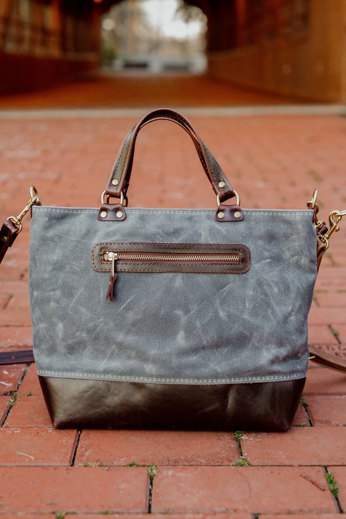 The Brynn Bag, Waxed Canvas Bag, Crossbody Bag - Etsy