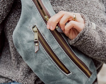 The Jersey Bag, charcoal gray, hip bag, waist bag, fanny pack, sling bag