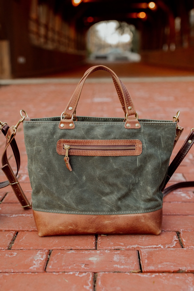 The Brynn Bag, Waxed Canvas Bag, Crossbody Bag - Etsy