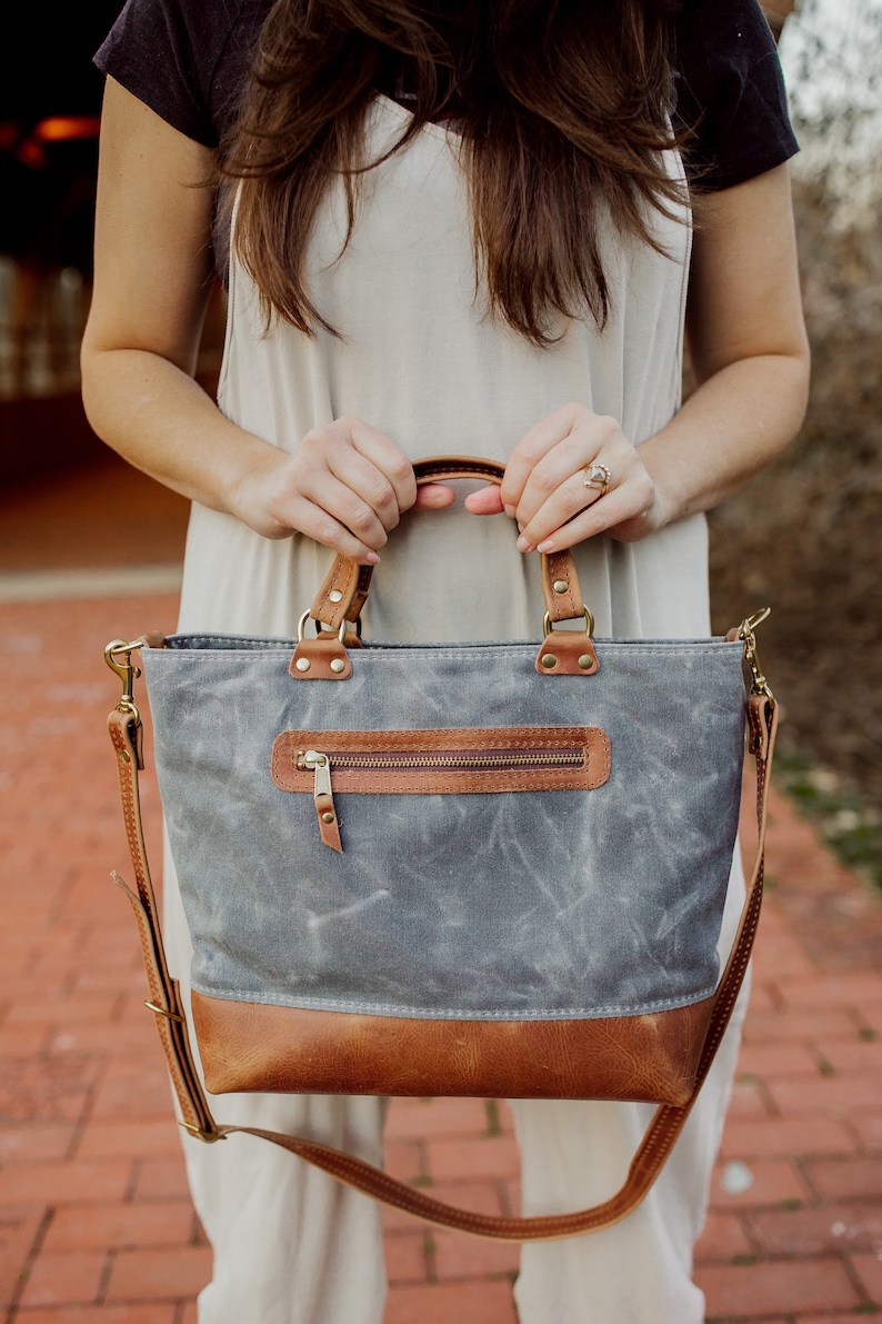 The Brynn Bag, Waxed Canvas Bag, Crossbody Bag - Etsy
