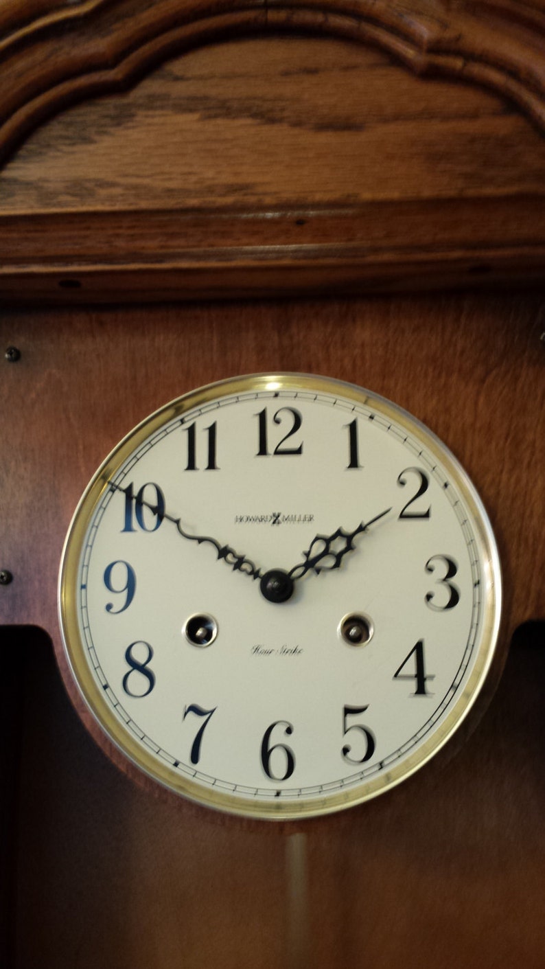 Vintage Howard Miller Wind up Wall Clock Etsy
