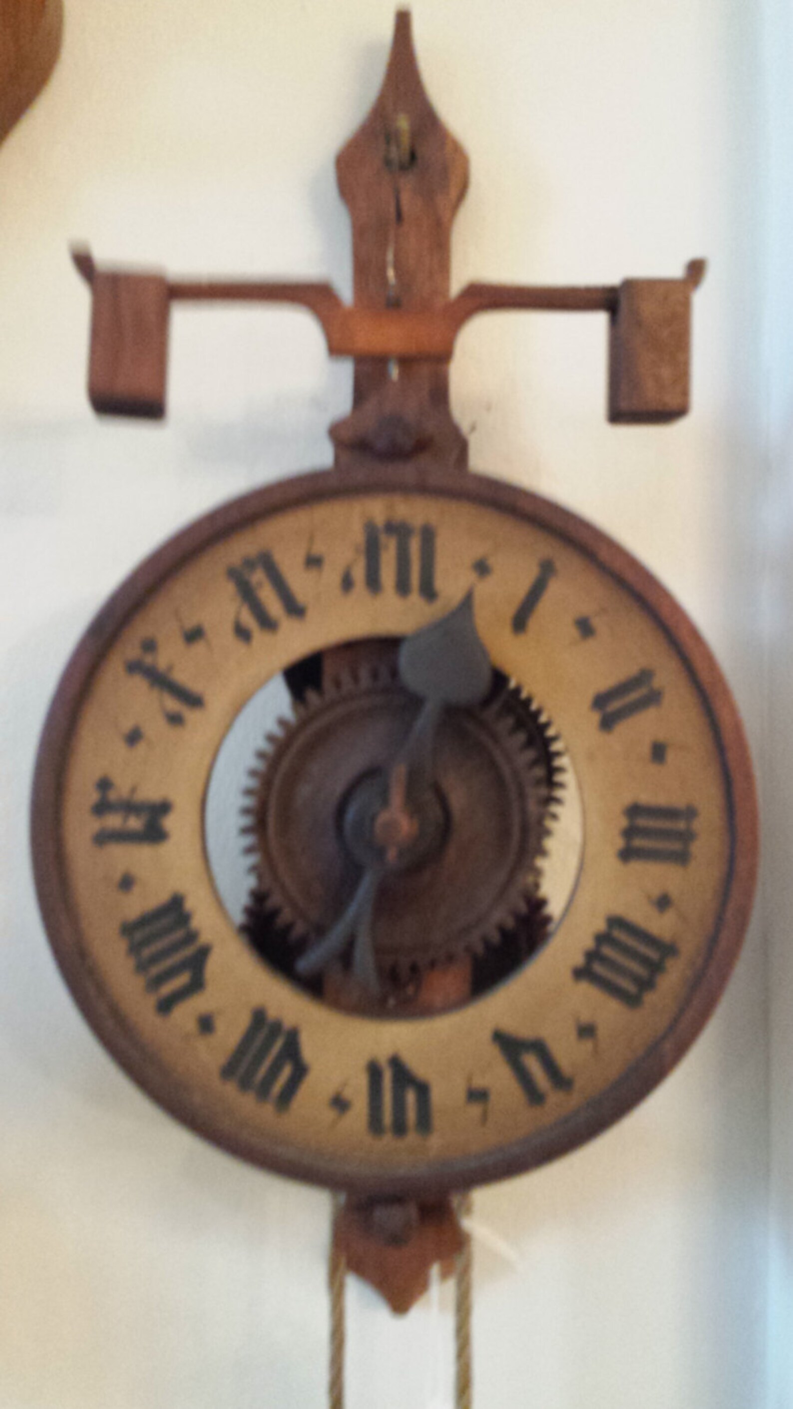 Vintage 1970 Wood Carved BOTT Clock made in Switzerland Etsy