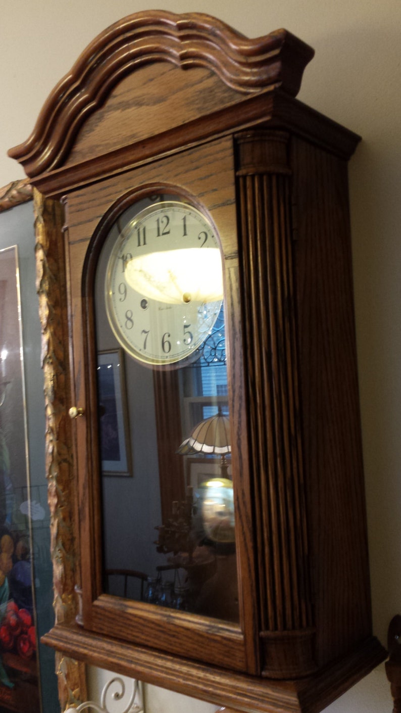 Vintage Howard Miller Wind up Wall Clock Etsy