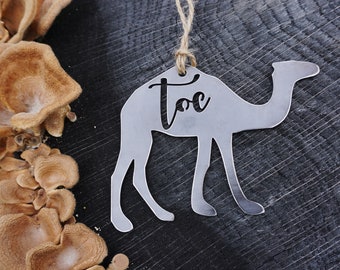 Funny Camel Ornament made from Recycled Steel Punny Christmas Ornament Camel Toe Lowbrow Joke Silly Gift Punny Gift