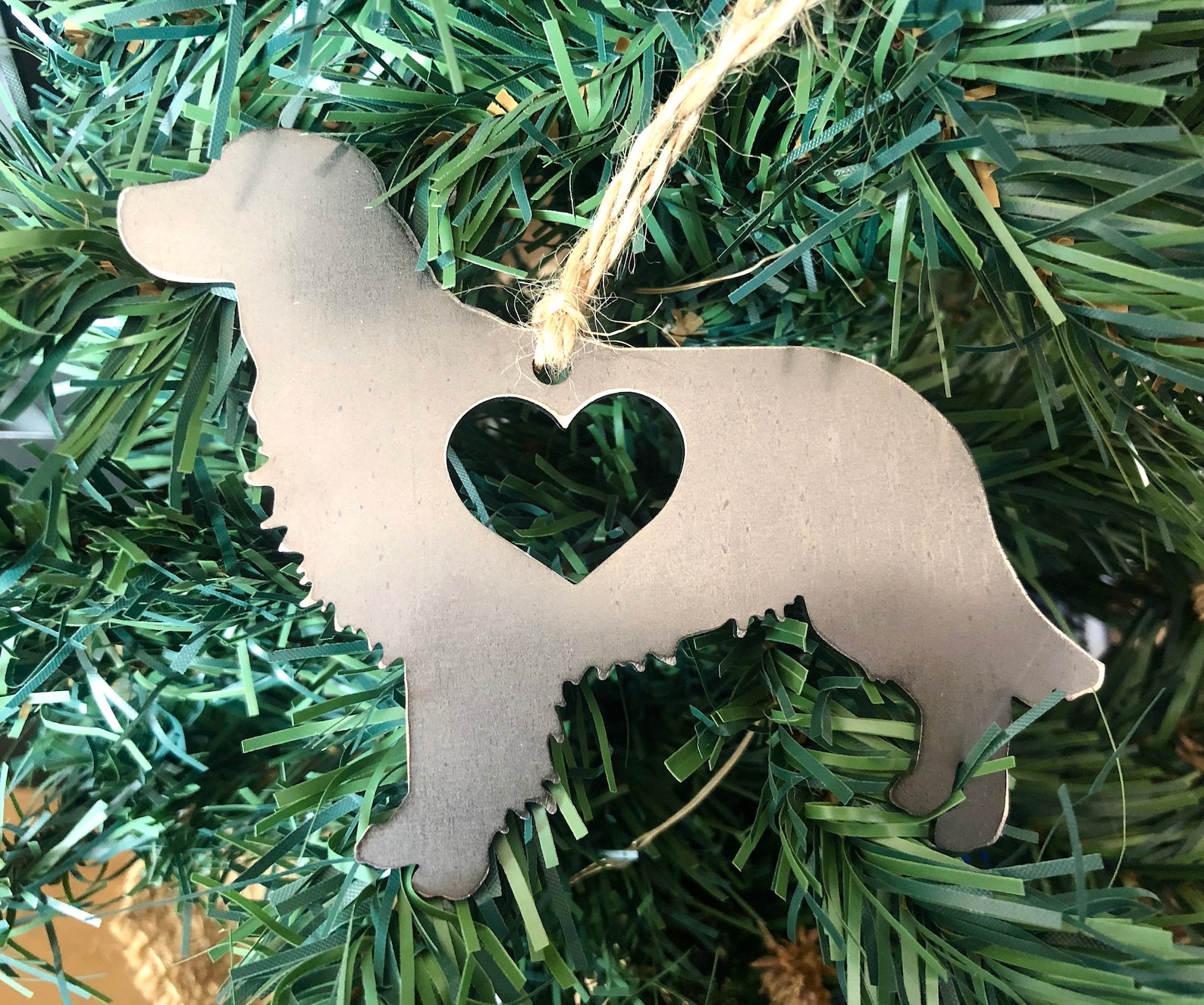 Golden Retriever Dog Ornament Made From Recycled Raw Steel Fur Etsy