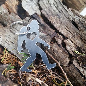 Yeti Bigfoot Sasquatch Rustic Steel Metal Key Chain and Bottle Opener Folklore Legend Rustic Cabin Sustainable Gift Steel Anniversary Gift image 9