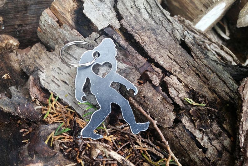 Yeti Bigfoot Sasquatch Rustic Steel Metal Key Chain and Bottle Opener Folklore Legend Rustic Cabin Sustainable Gift Steel Anniversary Gift image 9