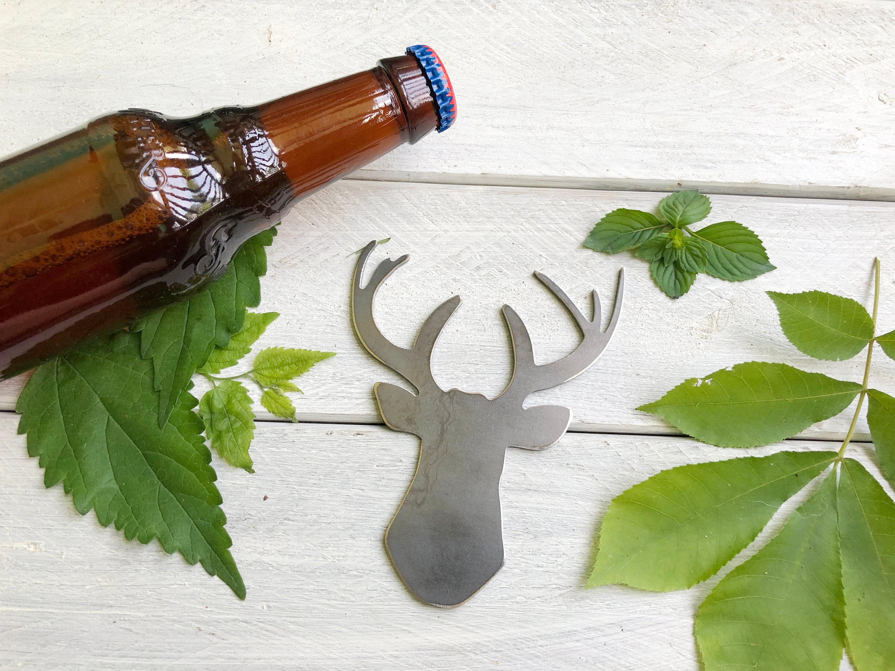 HIBRO Wireless Can Opener Bottles Opener Deer Head Shaped Opener Novelty  Beverage Opener Bar Kitchen Tool Gift For Wedding Christmas Birthday 