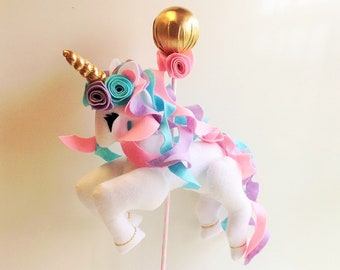 Unicorn Centerpiece Felt Unicorn Birthday Decoration Baby Shower Room Decor