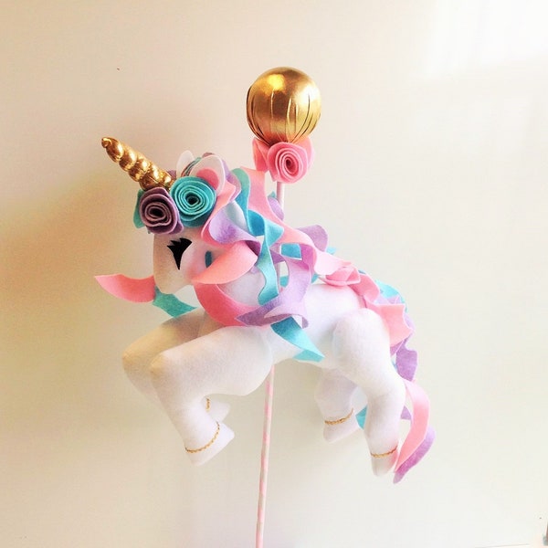 Unicorn Centerpiece Felt Unicorn Birthday Decoration Baby Shower Room Decor