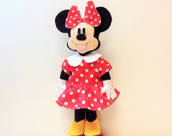 Minnie Mouse Centerpiece Felt Decoration Centerpiece Birthday Decoration Stuffed Doll Table Decoration