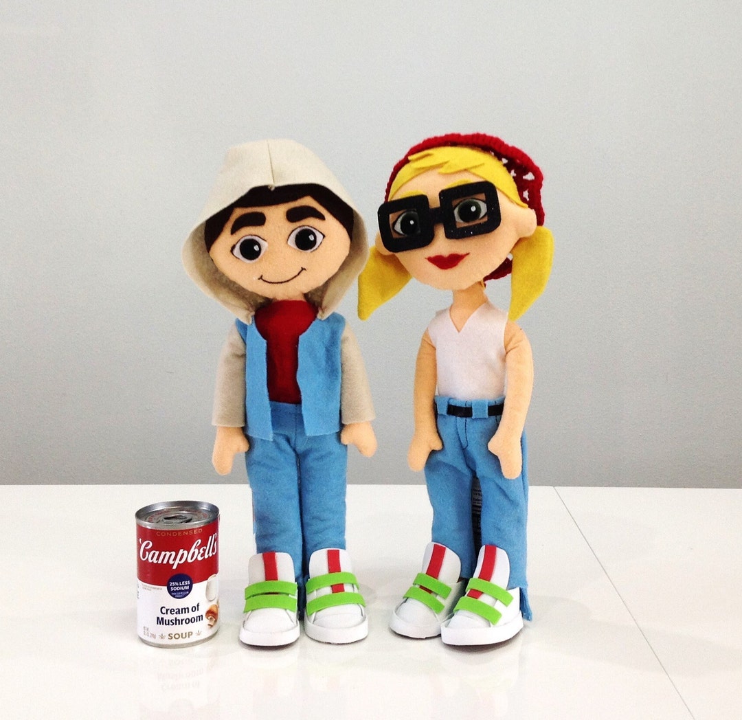 Subway Surfers Jake and Tricky Felt Centerpieces Felt Dolls -  Portugal