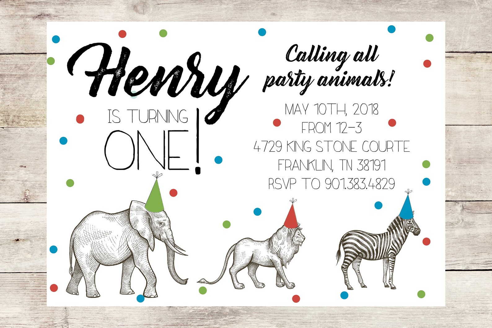 Zoo Animal Birthday Party Invitation Etsy