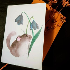 Carte de chinchilla perce-neige
