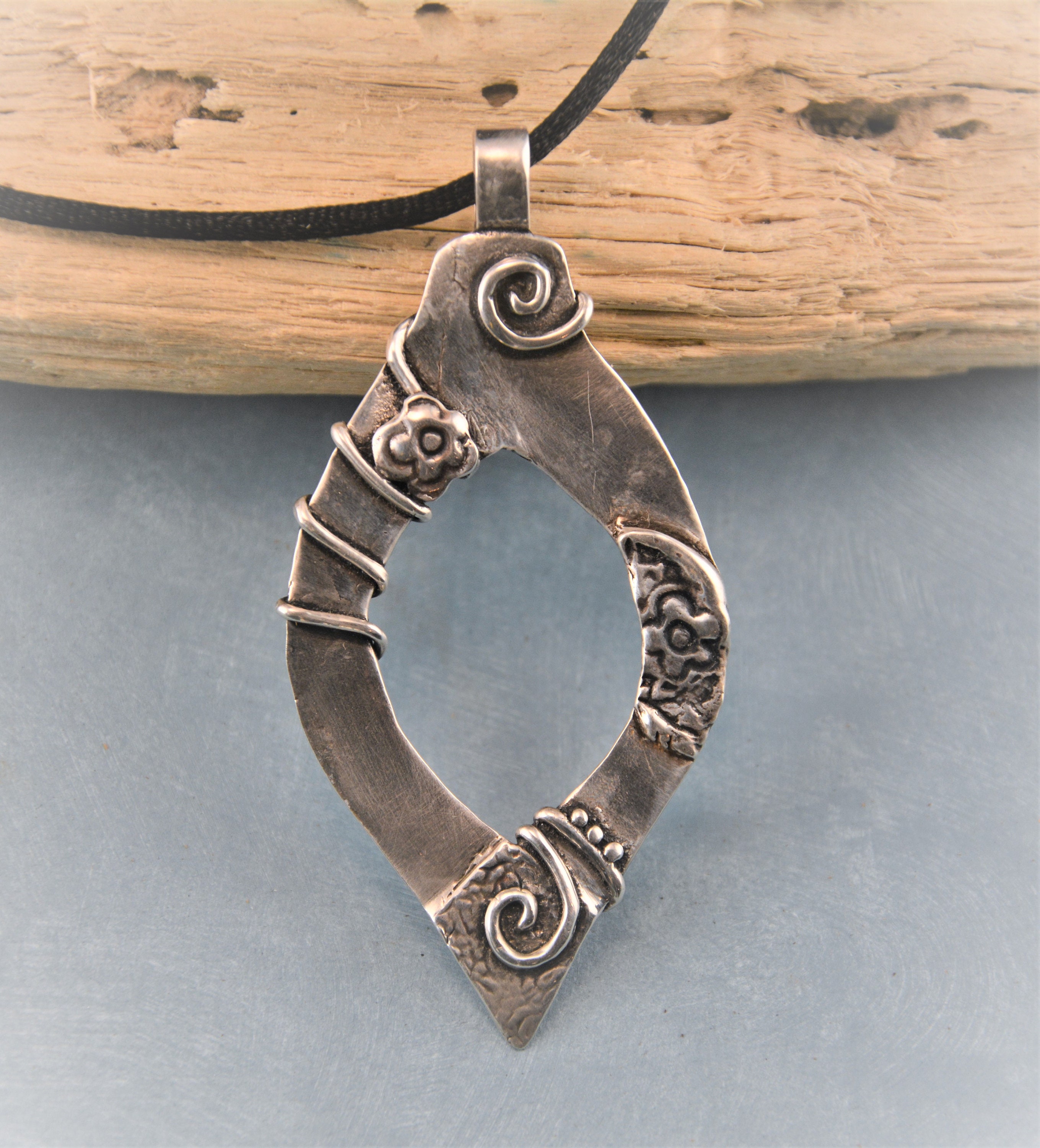 Fine Silver Ornament Pendant NecklaceChristmas ornament Etsy