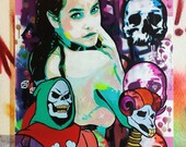 Liebe Skelator, ein original-Gemälde auf Leinwand. 24 x 36 Zoll.