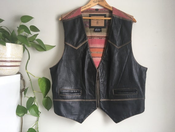 1990s Arizona jeans co leather southwest style ves