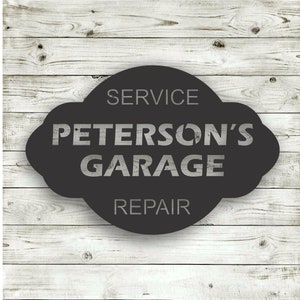 Personalized Metal Garage Sign | Workshop  Sign | Father&#39;s Day Gift | Metal Shop Sign |  Man Cave Décor | Garage  Shop Sign