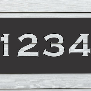 Metal House Address Sign - Custom House Numbers - Address Sign for House - Rectangle Address Sign - House Number Plaque - Horizontal Address