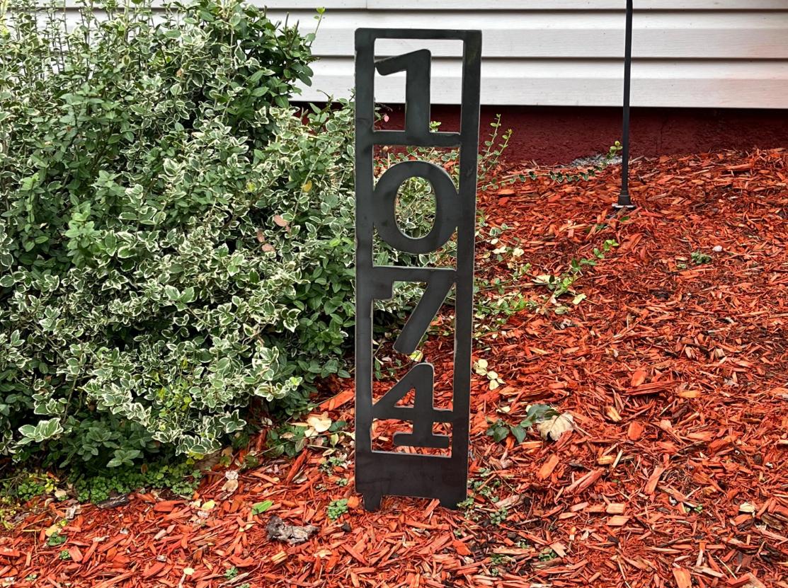 Heavy Steel Cutout Vertical Lawn Yard House Address Number Sign - Etsy