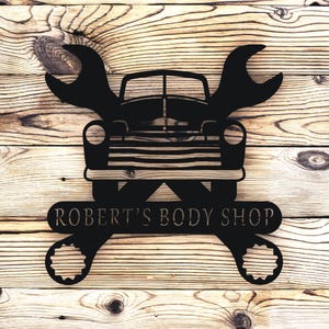Personalized Metal Garage Sign | Workshop  Sign | Father&#39;s Day Gift | Metal Shop Sign |  Man Cave Décor | Chevy 3100 Truck Sign