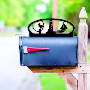 Ocean Life Themed Steel Mailbox Topper