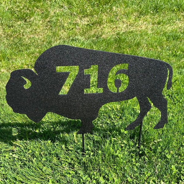 Buffalo Bison 716 Themed Address Steel Yard Sign Sabres Bills Mafia