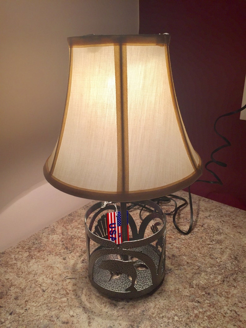 Small Steel Sea Life Table Desk Lamp