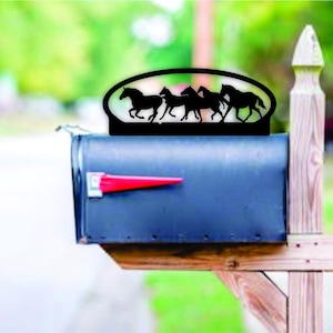 Horse Themed Steel Mailbox Topper