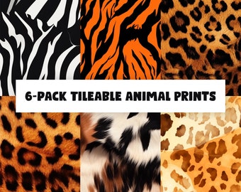Paquete de piel salvaje: 6 estampados de animales enlosables